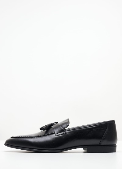 Men Moccasins 3514V Black Leather Philippe Lang