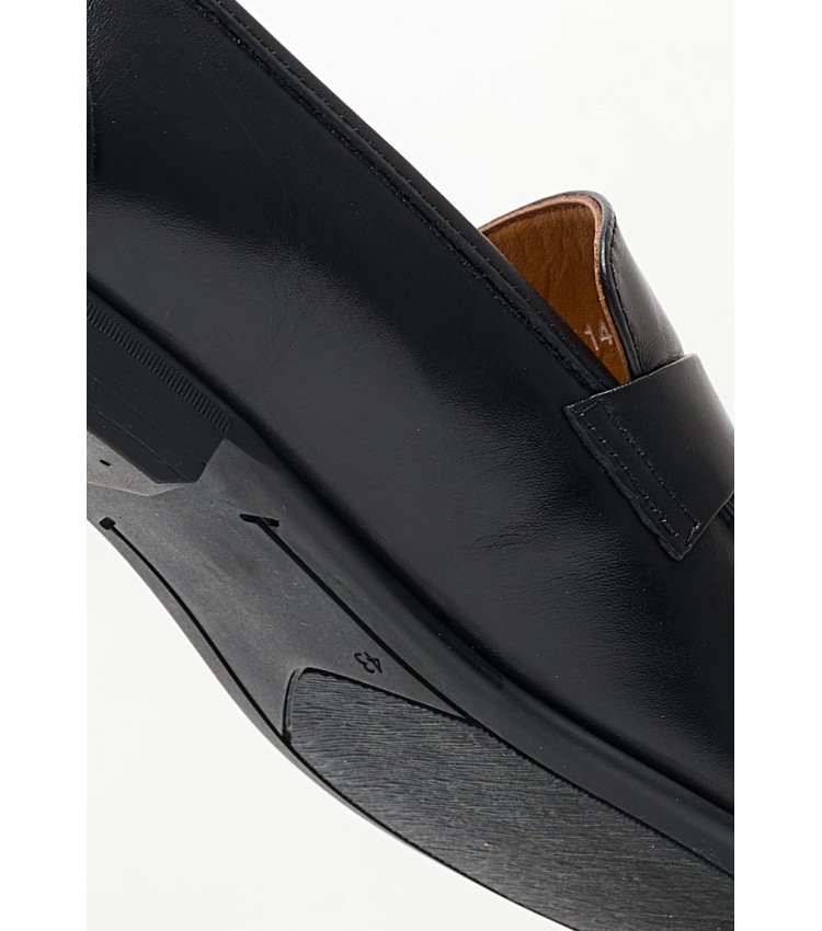 Men Moccasins 3514V Black Leather Philippe Lang