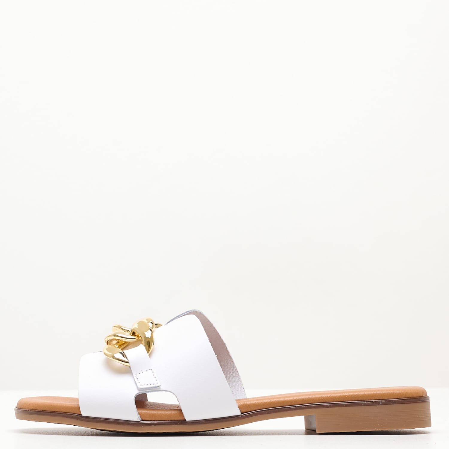 Γυναικεία Flats 3054 Άσπρο Δέρμα Eva Frutos