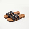 Γυναικεία Flats 3075 Μαύρο Δέρμα Eva Frutos Γυναικεία Flats 3075 Μαύρο Δέρμα Eva Frutos