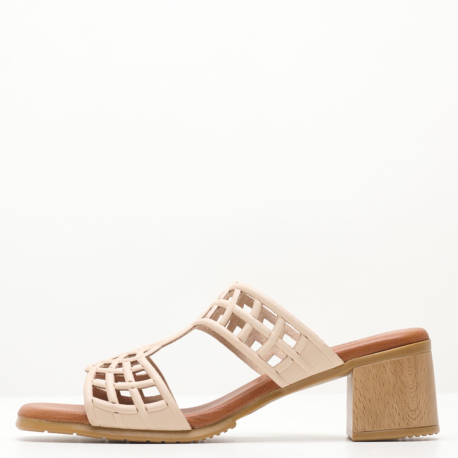 Γυναικεία Mules 3456 Μπεζ Δέρμα Eva Frutos
