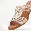 Women Mules 3456 Beige Leather Eva Frutos Women Mules 3456 Beige Leather Eva Frutos