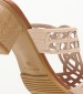 Women Mules 3456 Beige Leather Eva Frutos