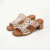 Women Mules 3456 Beige Leather Eva Frutos Women Mules 3456 Beige Leather Eva Frutos