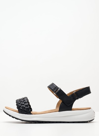 Γυναικεία Flats 28717 Μαύρο Δέρμα Caprice