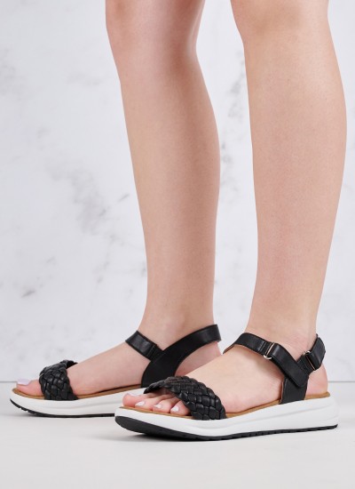 Γυναικεία Flats 28717 Μαύρο Δέρμα Caprice