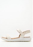 Women Flats 28717 White Leather Caprice