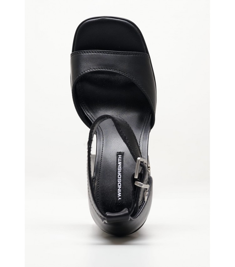 Women Sandals Aware Black Leather Windsor Smith
