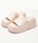Women Platforms Low Candy Beige Leather Windsor Smith