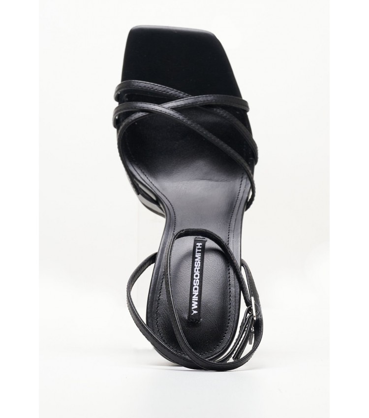 Women Sandals Goddess Black Leather Windsor Smith