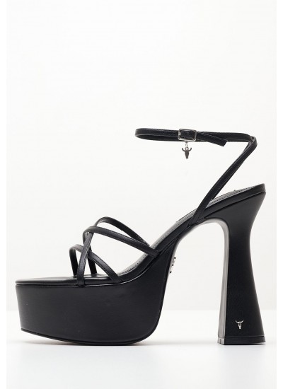 Women Sandals Heartbreak.Le Black Leather Windsor Smith