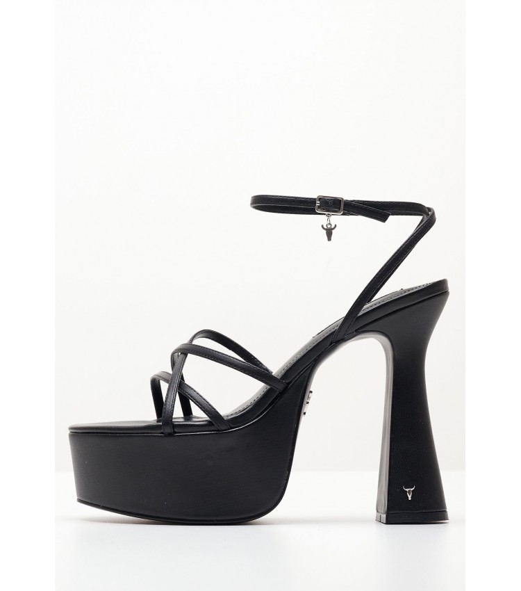 Women Sandals Heartbreak.Le Black Leather Windsor Smith