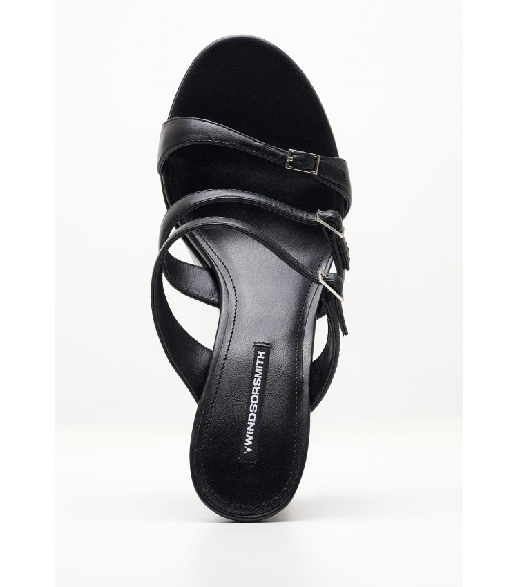 Women Sandals Highness Black Leather Windsor Smith