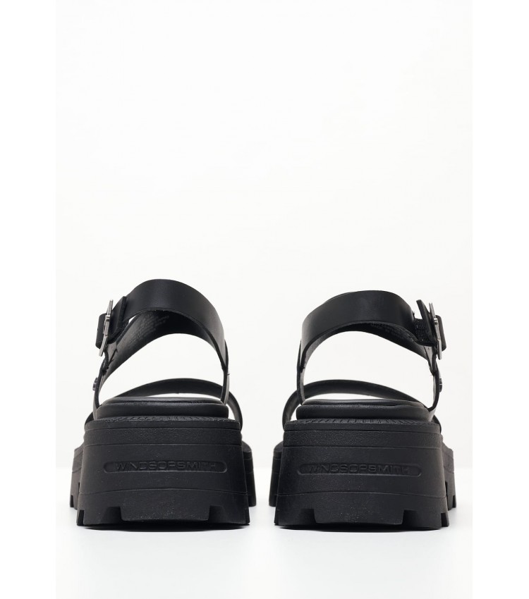 Women Sandals Revival Black Leather Windsor Smith