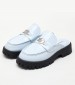 Women Mules Tears.Pat Blue Patent Leather Windsor Smith