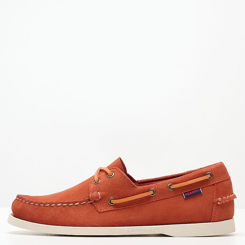 Men Sailing shoes Port.Fleshout Orange Buckskin Sebago