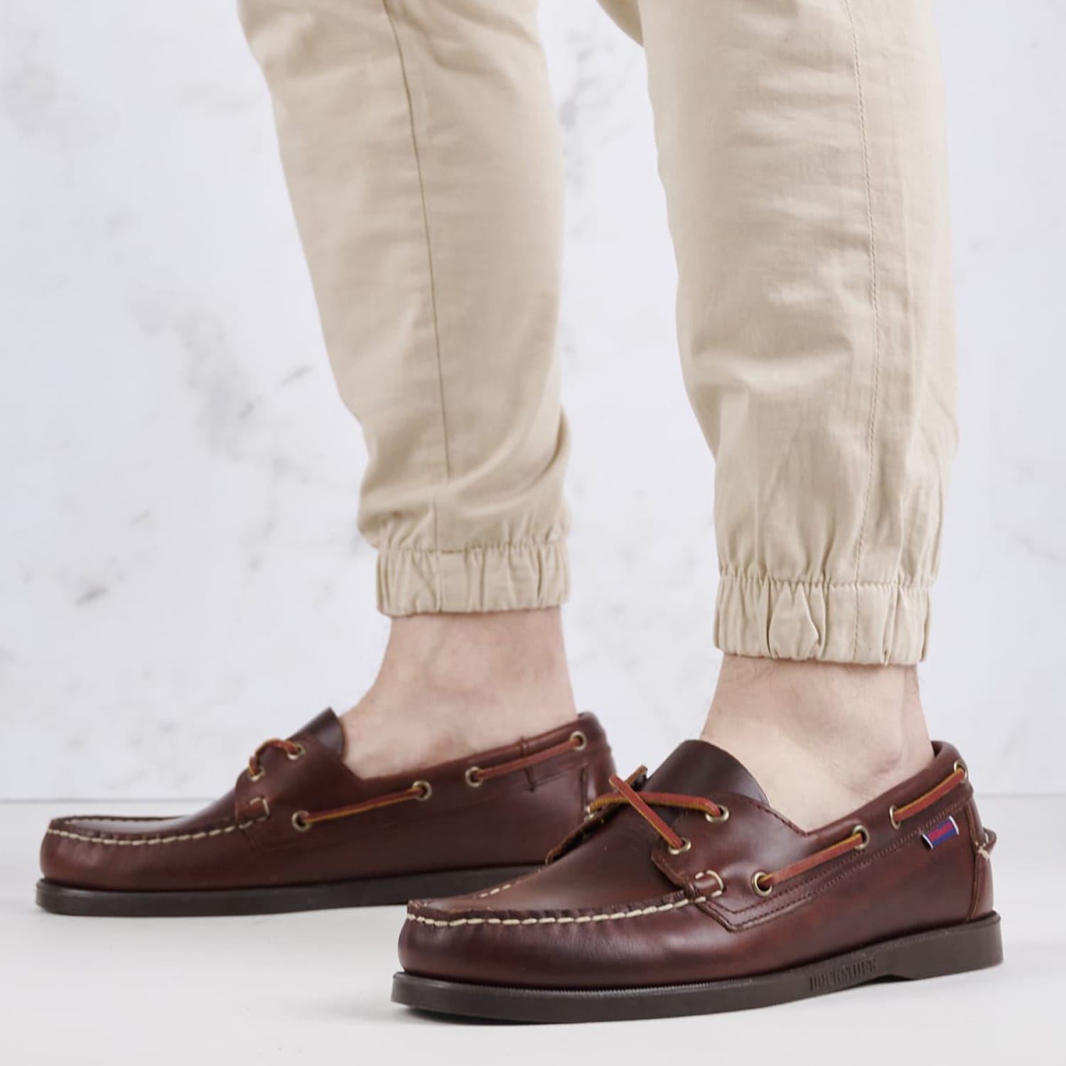 Men Sailing shoes Portland.Dock Brown Leather Sebago Men Sailing shoes Portland.Dock Brown Leather Sebago