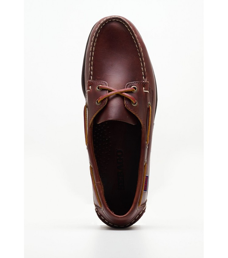 Men Sailing shoes Portland.Dock Brown Leather Sebago