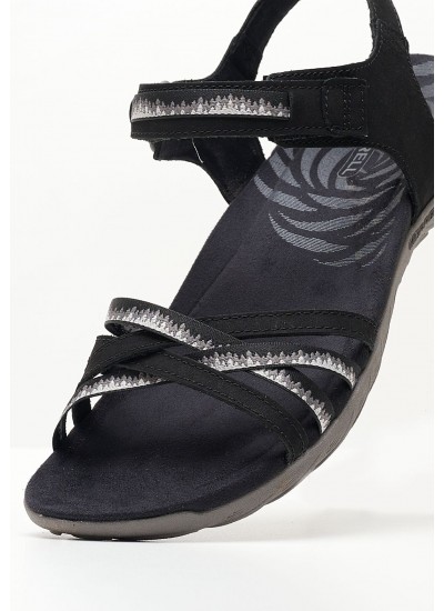 Women Flip Flops & Sandals Terran3.B Black Leather Merrell