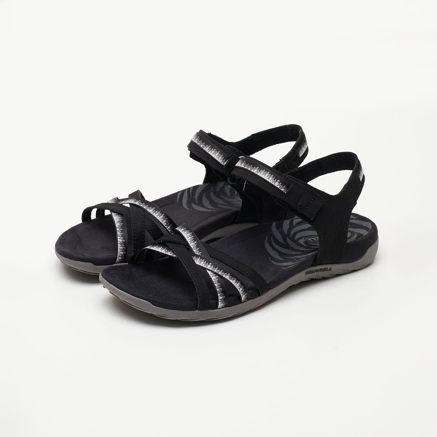 Women Flip Flops & Sandals Terran3.B Black Leather Merrell Women Flip Flops & Sandals Terran3.B Black Leather Merrell
