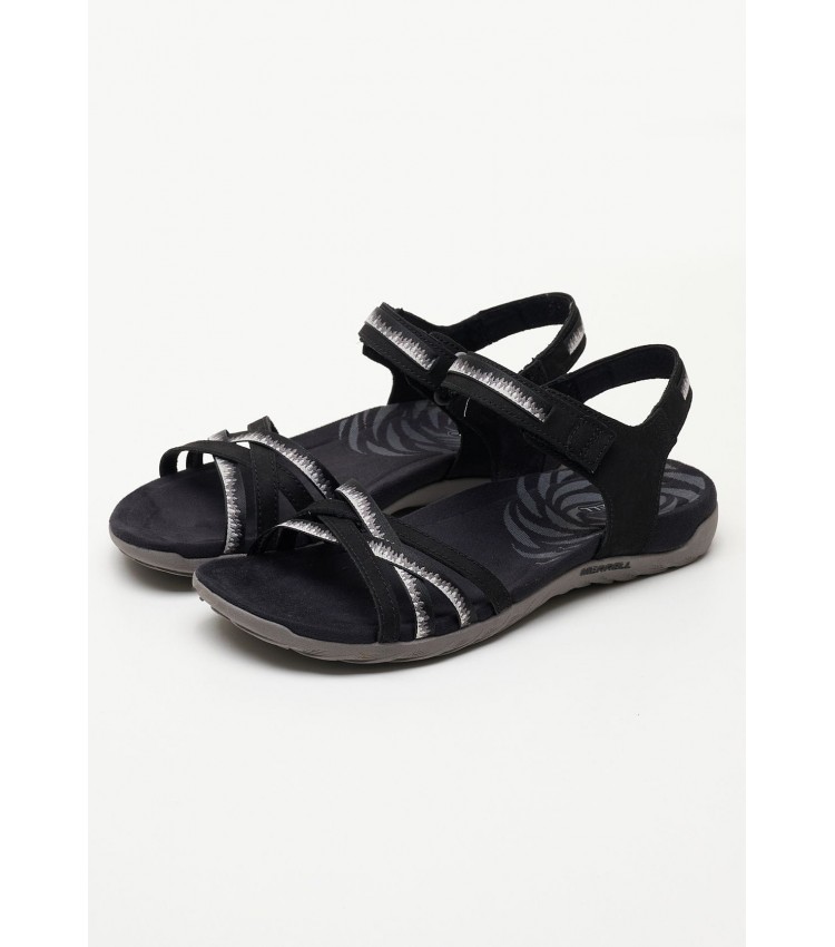 Women Flip Flops & Sandals Terran3.B Black Leather Merrell