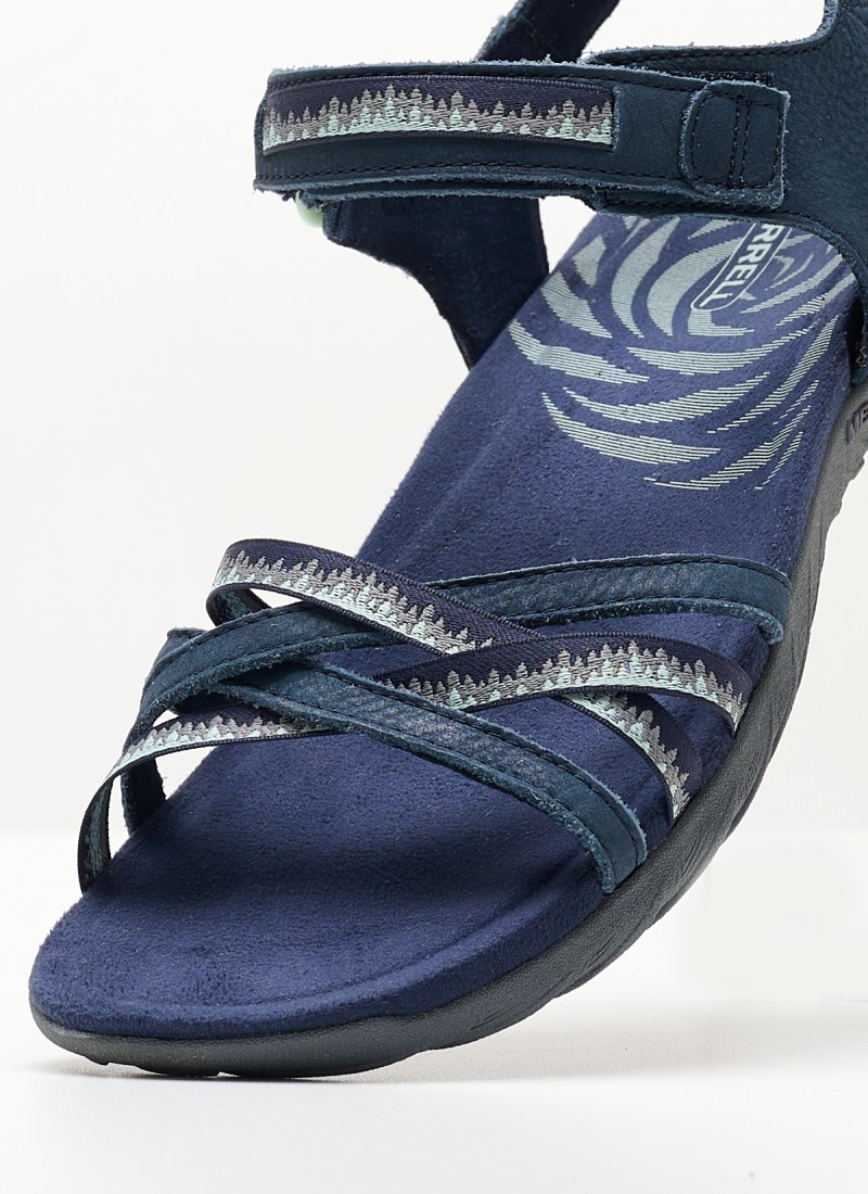Women Flats from the Merrell brand Terran3 Blue Oily Leather