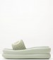 Women Platforms Low Aria.06 Green Fabric Liu Jo