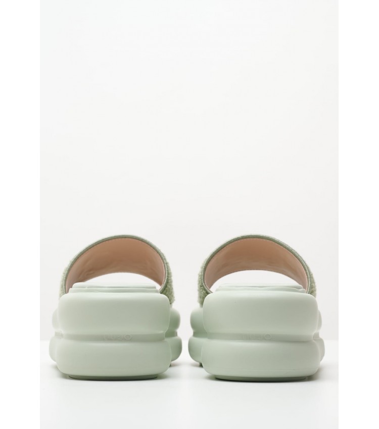 Women Platforms Low Aria.06 Green Fabric Liu Jo