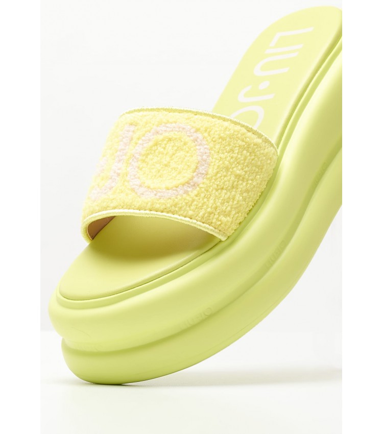 Women Platforms Low Aria.06 Yellow Fabric Liu Jo