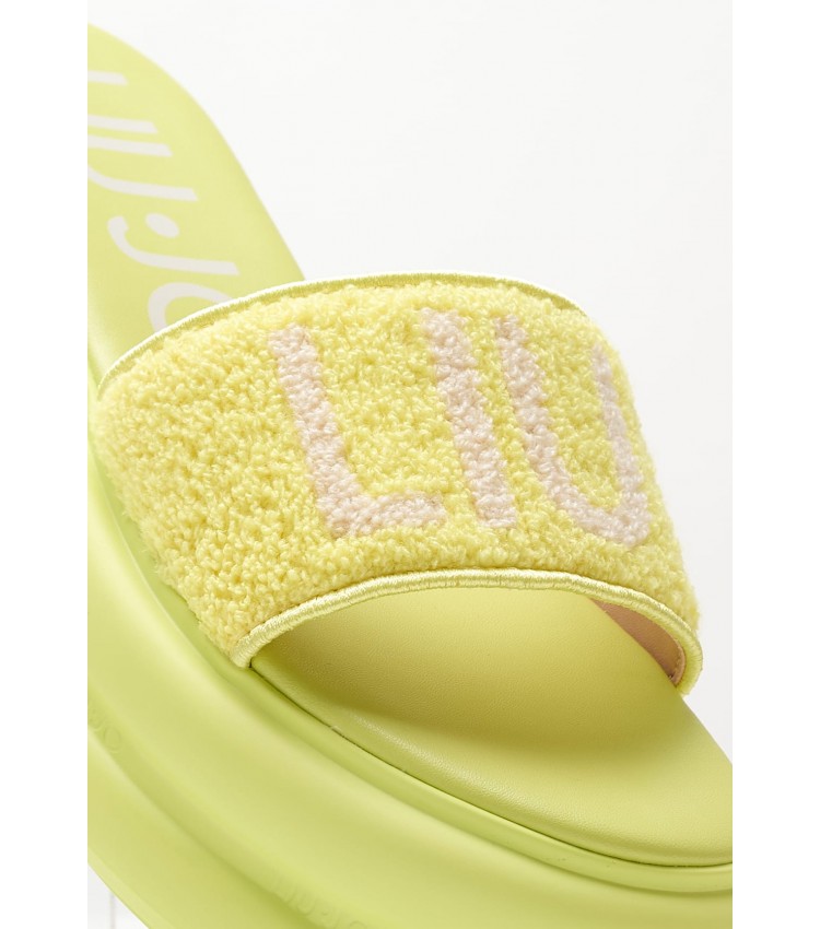 Women Platforms Low Aria.06 Yellow Fabric Liu Jo