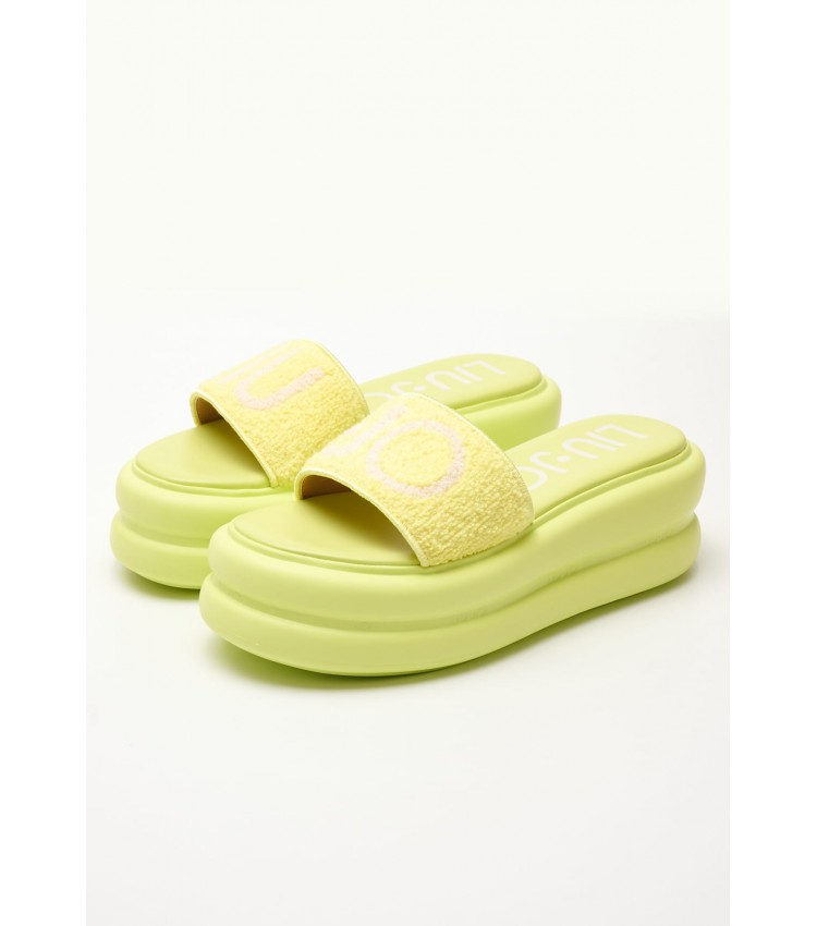 Women Platforms Low Aria.06 Yellow Fabric Liu Jo