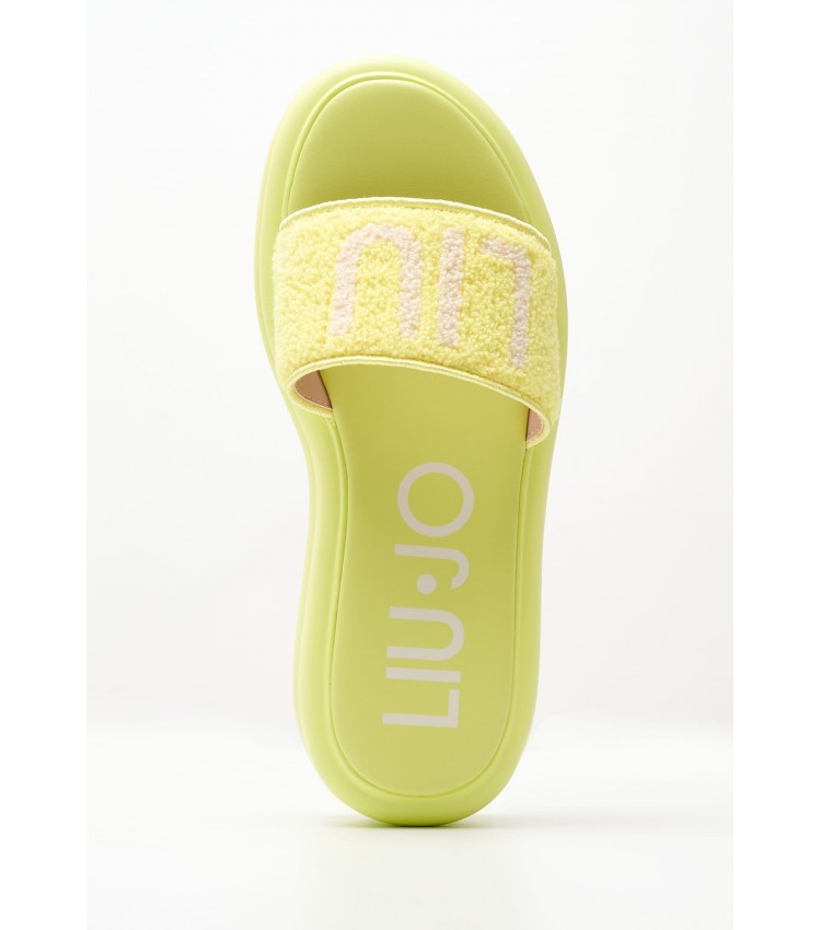 Women Platforms Low Aria.06 Yellow Fabric Liu Jo