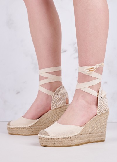 Women Sandal High Mamba.Pat Beige Shiny Leather Jeffrey Campbell