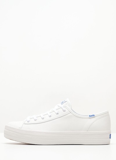 Γυναικεία Παπούτσια Casual WF49946 Άσπρο Πάνινο Keds