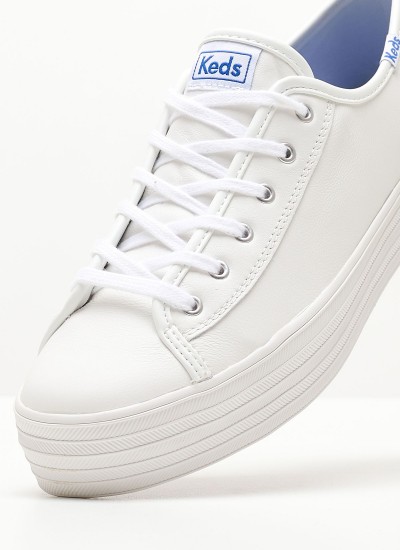 Γυναικεία Παπούτσια Casual WF49946 Άσπρο Πάνινο Keds