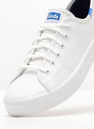 Γυναικεία Παπούτσια Casual WF49946 Άσπρο Πάνινο Keds