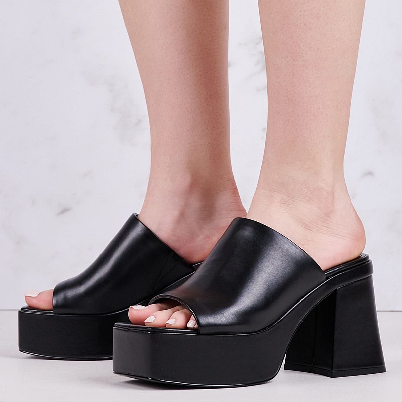 Γυναικεία Mules Daniz3 Μαύρο ECOleather Nine West
