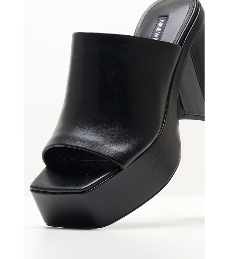 Γυναικεία Mules Daniz3 Μαύρο ECOleather Nine West