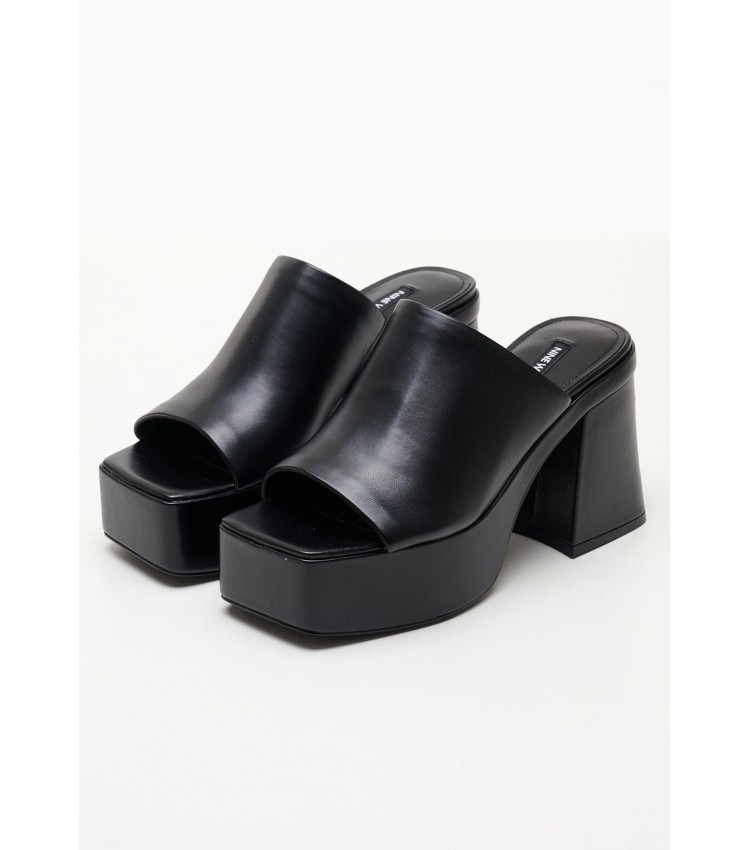 Women Mules Daniz3 Black ECOleather Nine West