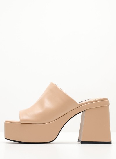 Women Platforms High Dana3 White Eco-Leather Nine West