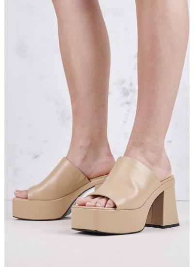 Women Mules Daniz3 Nude ECOleather Nine West