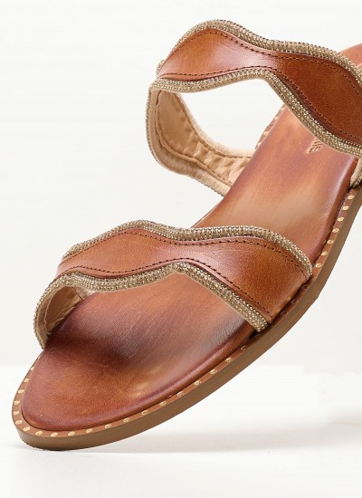 Γυναικεία Flats K4.135 Μαύρο Δέρμα Makis Kotris
