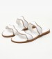 Women Flats 04.027 White Leather MAKIS KOTRIS