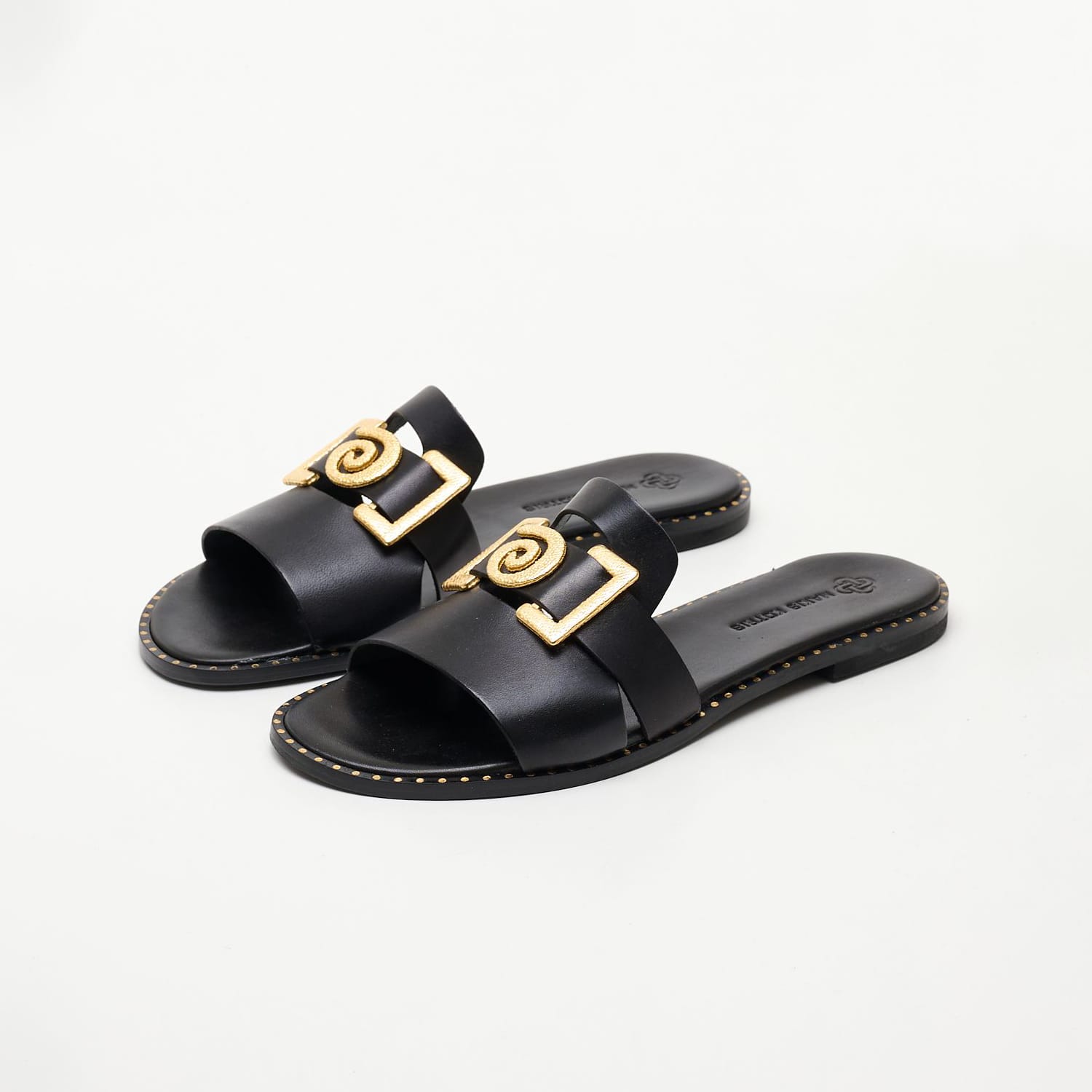 Women Flats 04.401.2 Black Leather MAKIS KOTRIS Women Flats 04.401.2 Black Leather MAKIS KOTRIS