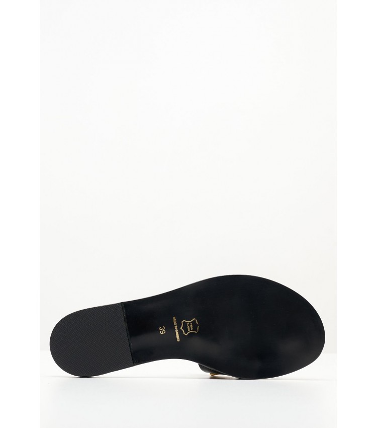 Women Flats 04.401.2 Black Leather MAKIS KOTRIS