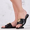 Women Flats 04.403 Black Leather MAKIS KOTRIS Women Flats 04.403 Black Leather MAKIS KOTRIS