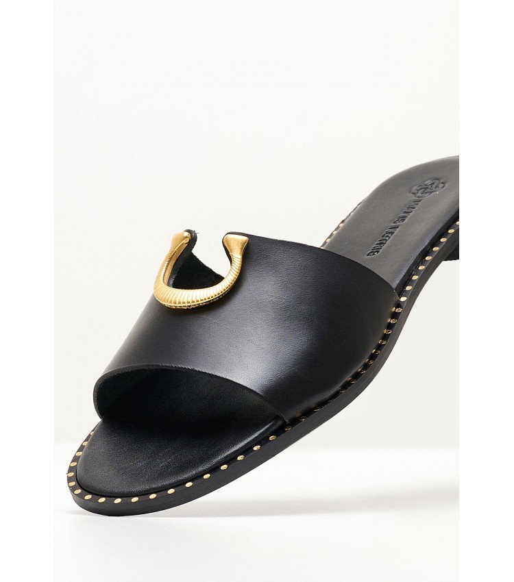 Women Flats 04.403 Black Leather MAKIS KOTRIS