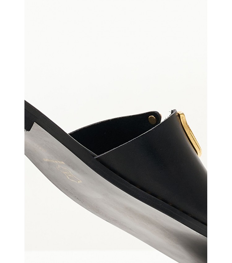 Women Flats 04.403 Black Leather MAKIS KOTRIS