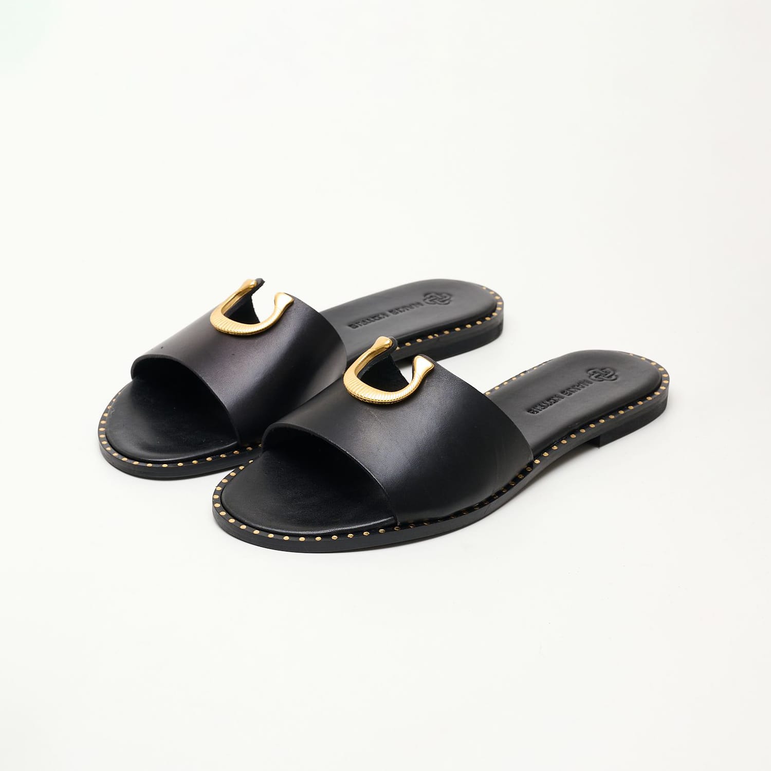 Women Flats 04.403 Black Leather MAKIS KOTRIS Women Flats 04.403 Black Leather MAKIS KOTRIS