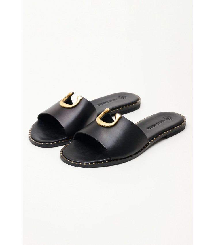 Women Flats 04.403 Black Leather MAKIS KOTRIS